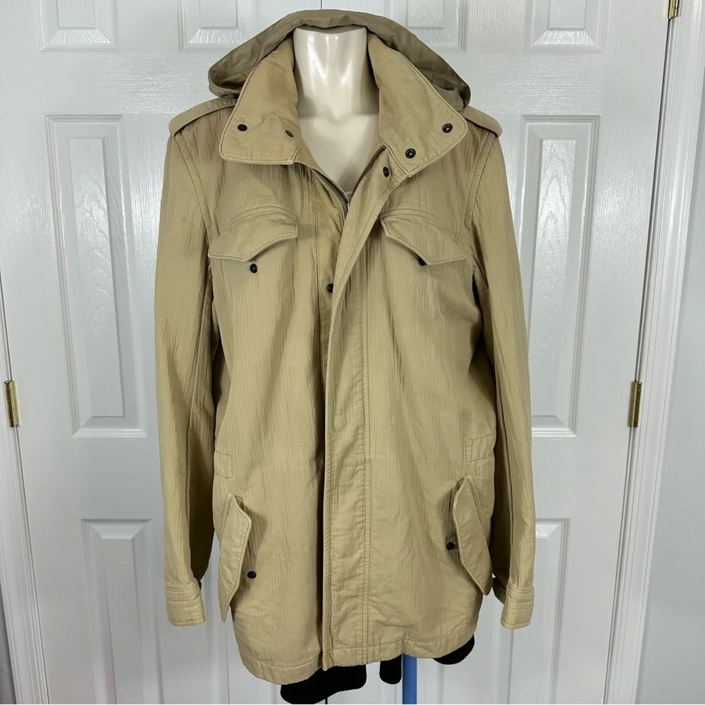 BANANA REPUBLIC men’s jacket CASUAL long sleeve TAN khaki stylish Ribbed L